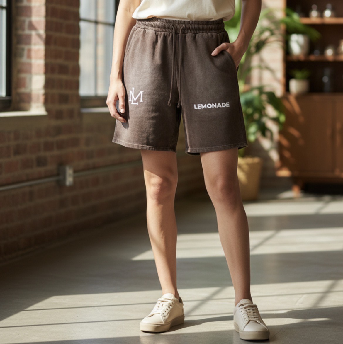 lemonade Patch Monkey Washed Shorts  -